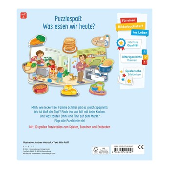 Mein großes Puzzle-Spielbuch Das essen wir heute
