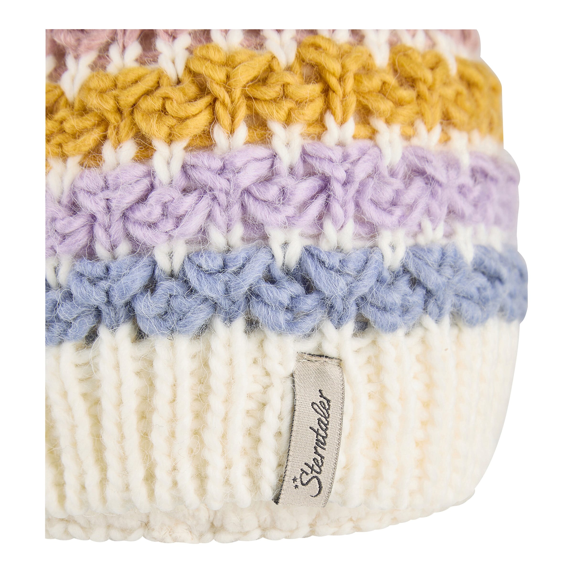Thumbnail - Sterntaler Winter-Strickmütze Bommel Streifen