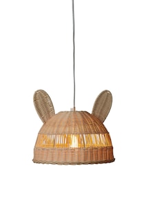 Kinderzimmer Lampenschirm aus Rattan HASE