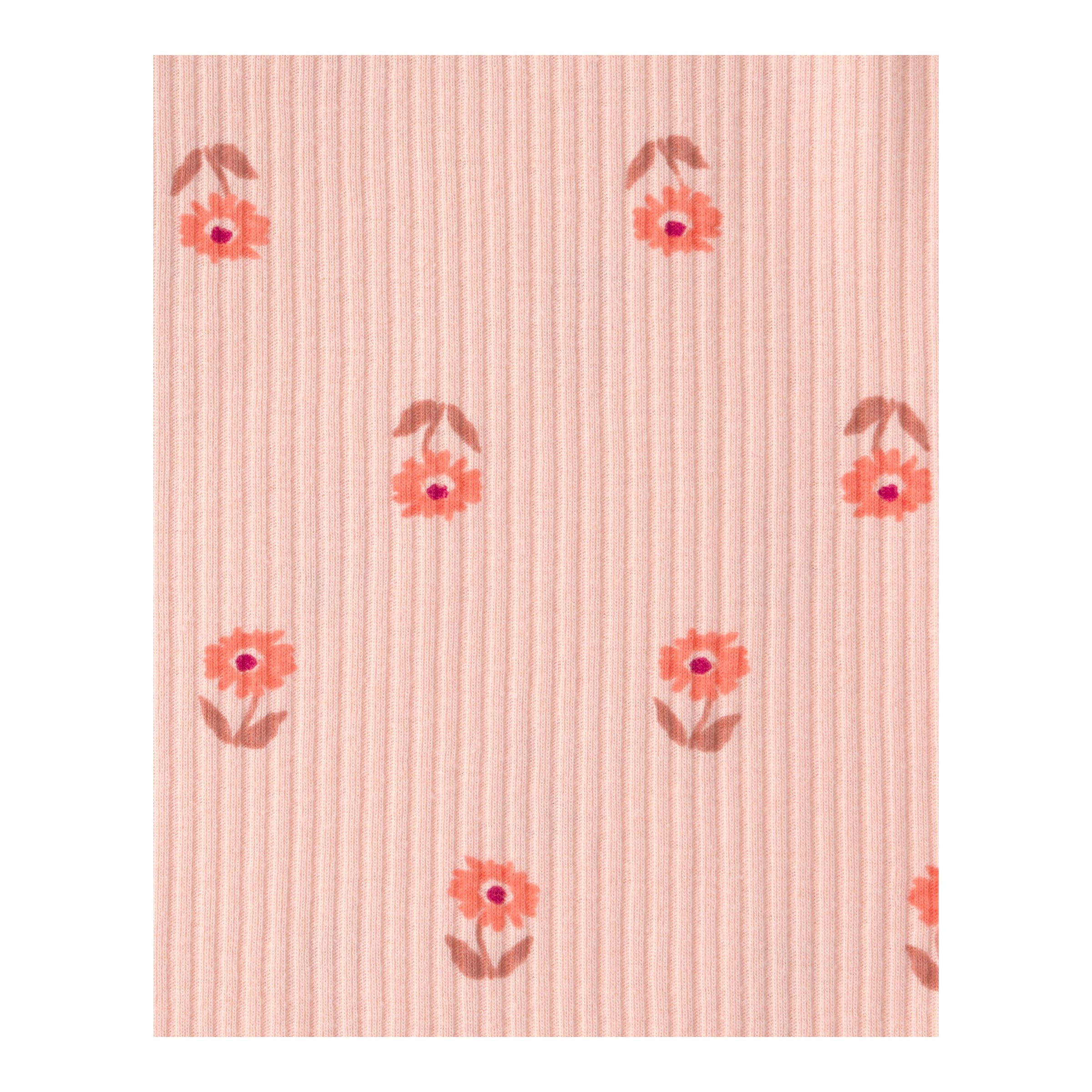 3-tlg. Set Bodys kurzarm und Leggings Streublumen Rippqualität