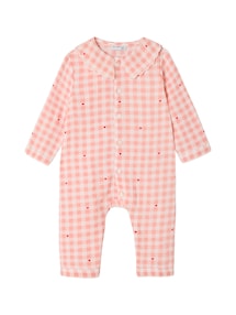 Baby Schlafanzug Vichy-Capsule aus Bio-Baumwolle
