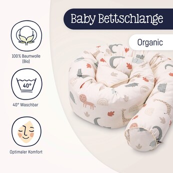 Bettschlange Organic Cotton 180 cm
