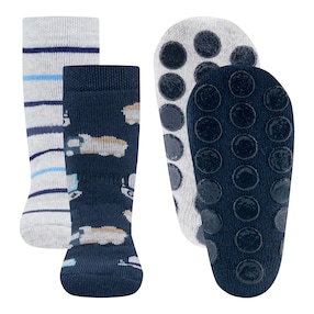 2er-Pack ABS-Socken Ringel Fahrzeuge