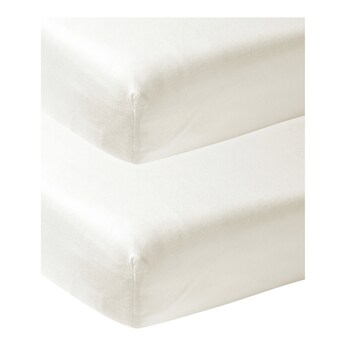 2er-Pack Jersey-Spannbetttücher 50x90 cm