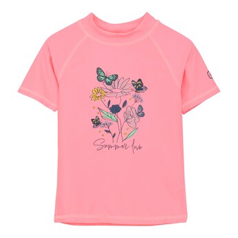 Bade-T-Shirt mit UV-Schutz Blumen
