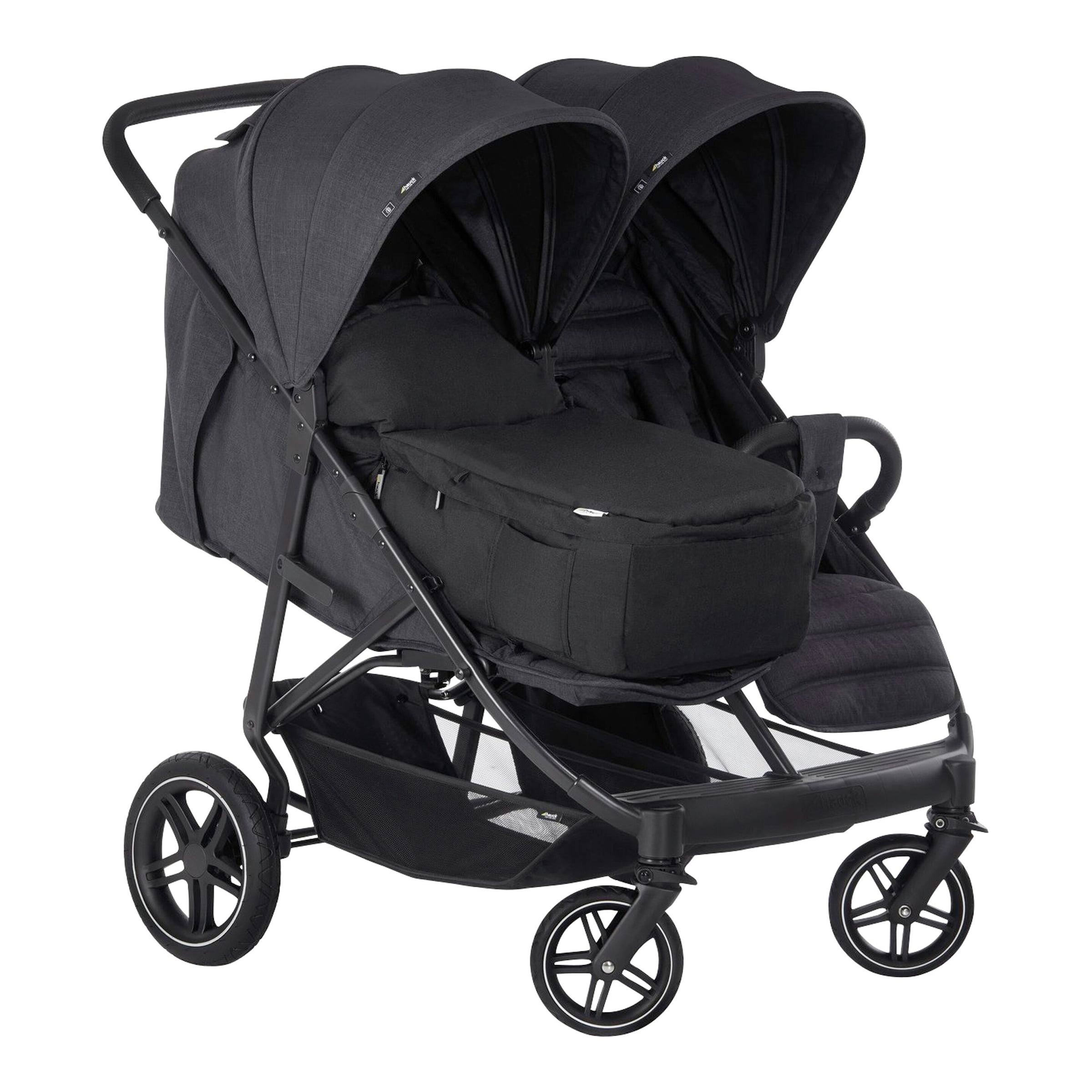 Hauck Zwillings und Geschwisterbuggy Uptown Duo melange black