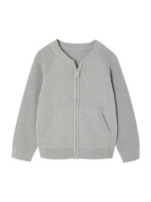 Strickjacke mit Reißverschluss und Kängurutasche für Jungen