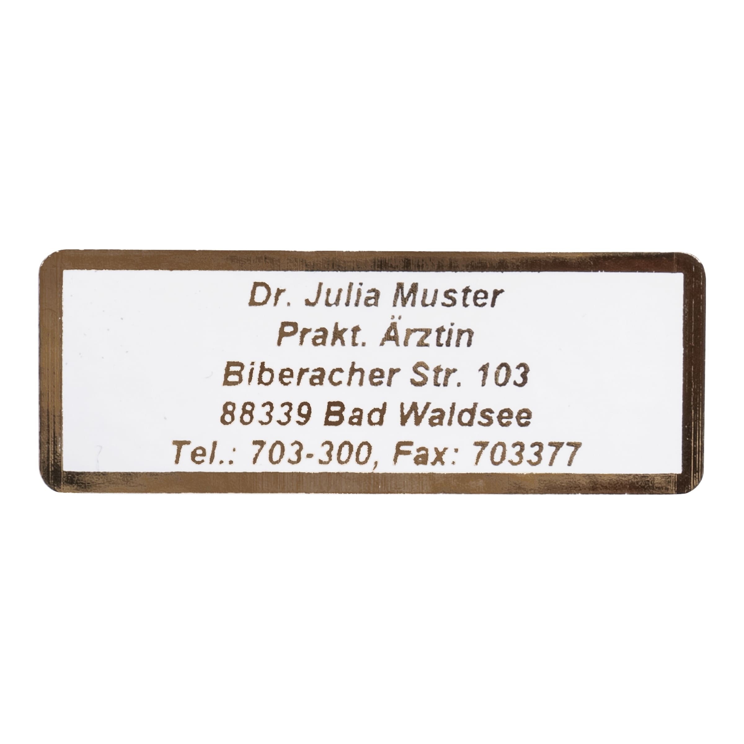 Namensaufkleber "Schrifttyp B" gold