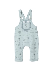 Baby-Set: Latzhose, Body & Halstuch, Dschungelmotive
