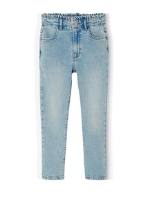 Slim-Fit-Jeans mit Rüschenbund Mädchen Hüftweite COMFORT, Bundweite verstellbar