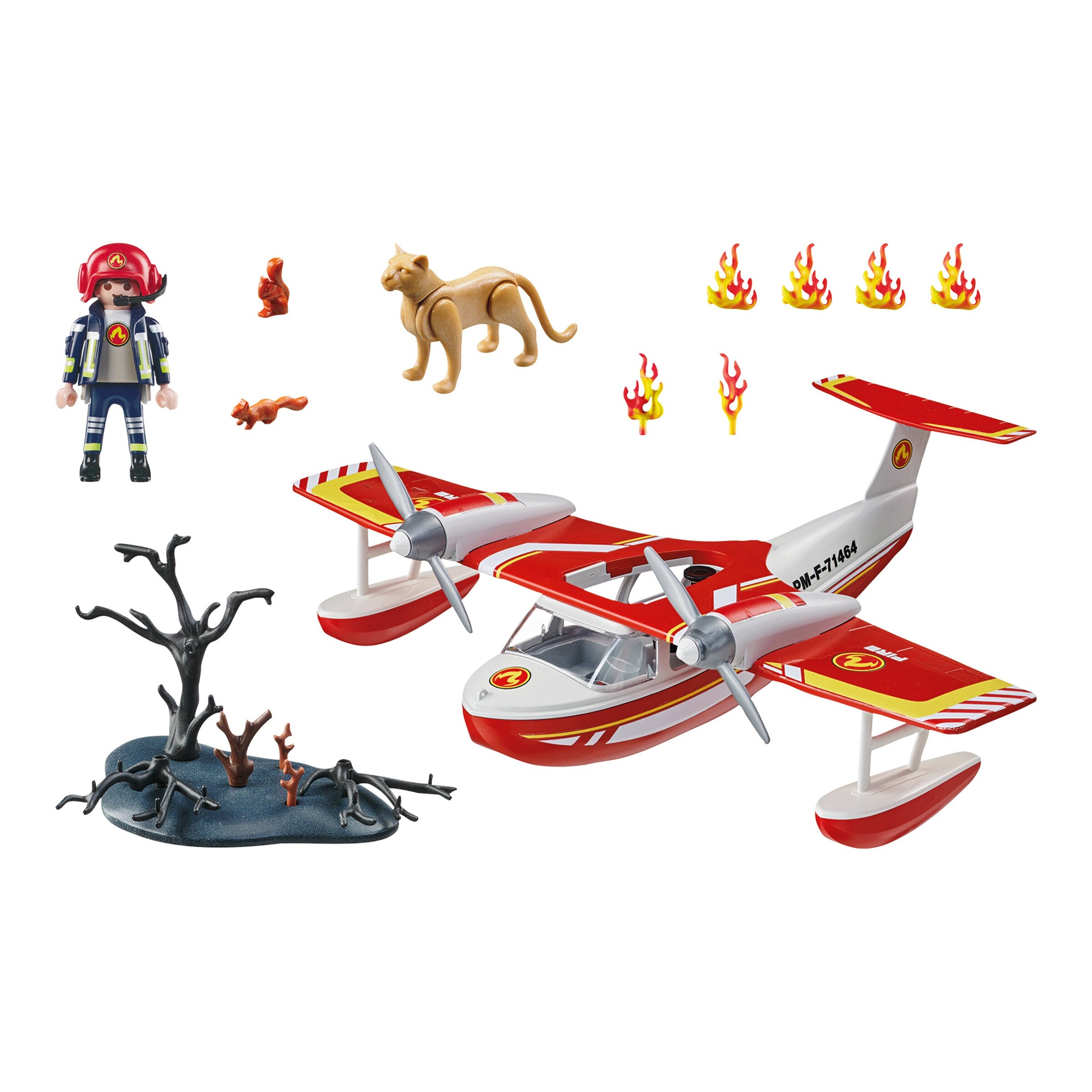 Playmobil Action Heroes 71463 Feuerwehrflugzeug mit Loschfunktion