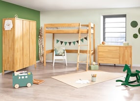Jugendzimmer-Set „Enno” extrabreit groß mit Hochbett, 3-tlg.