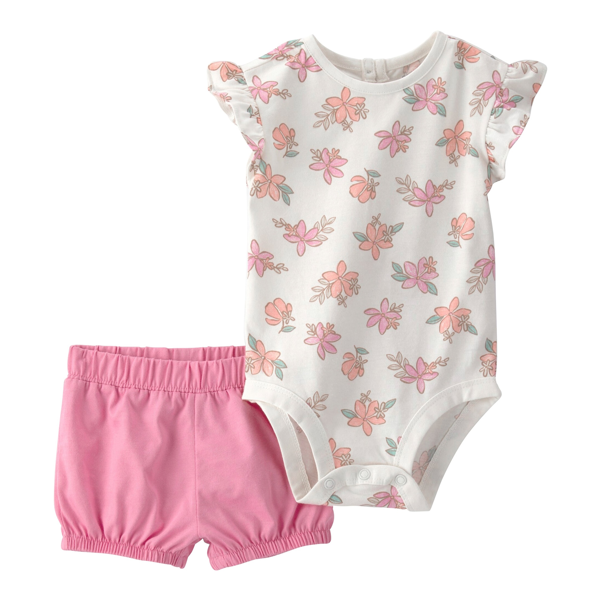 Carter's 2-tlg. Set Body kurzarm und Shorts Blumen