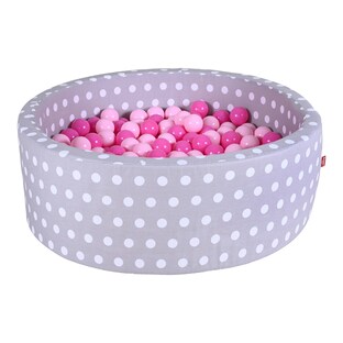 Bällebad soft - Grey white dots mit 300 Bällen