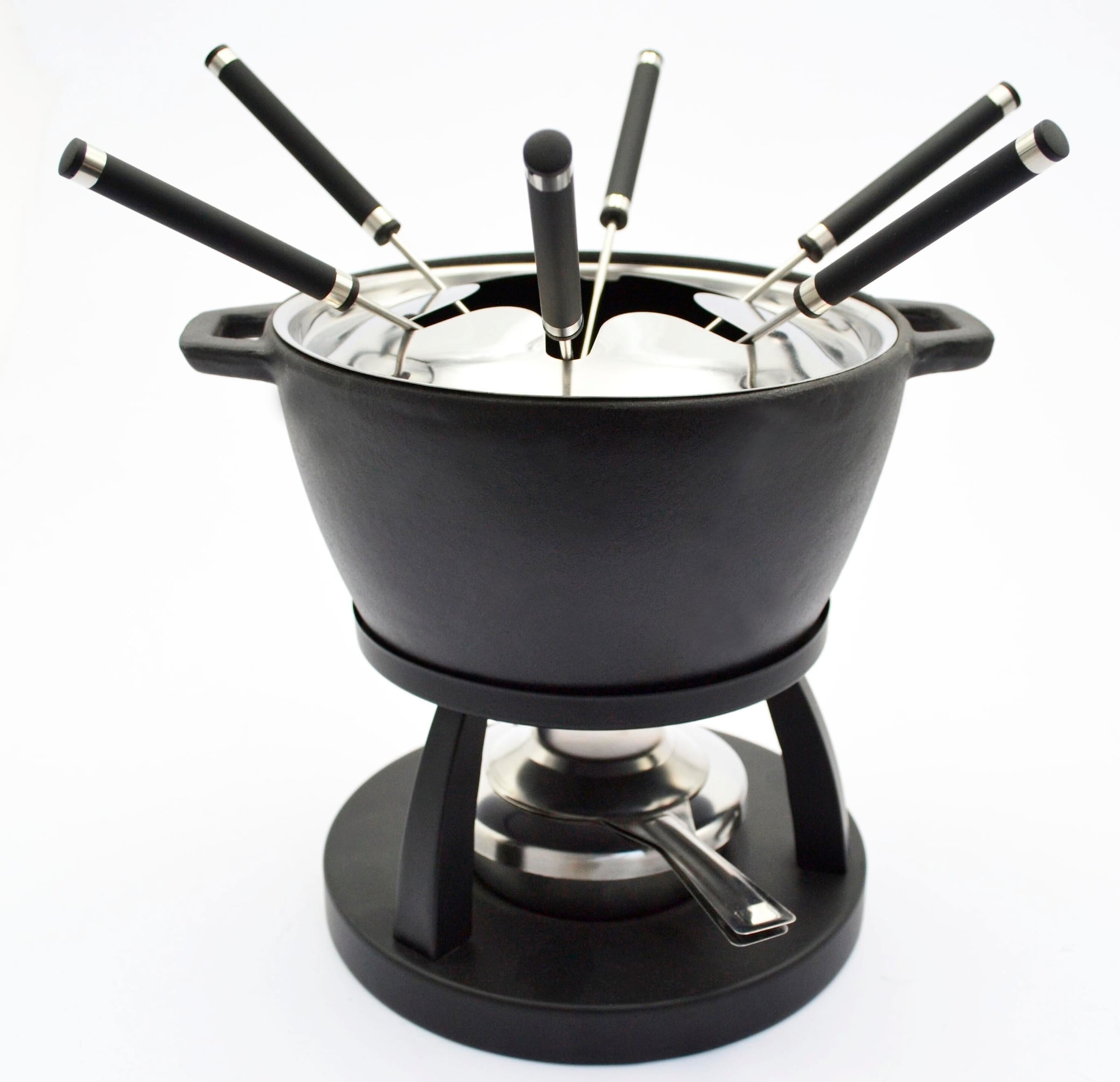 Mäser Schwarz Fonduetopf "Gusseisen" Set 10 Stk. Tlg. Gusseisen von Baur - Image 4
