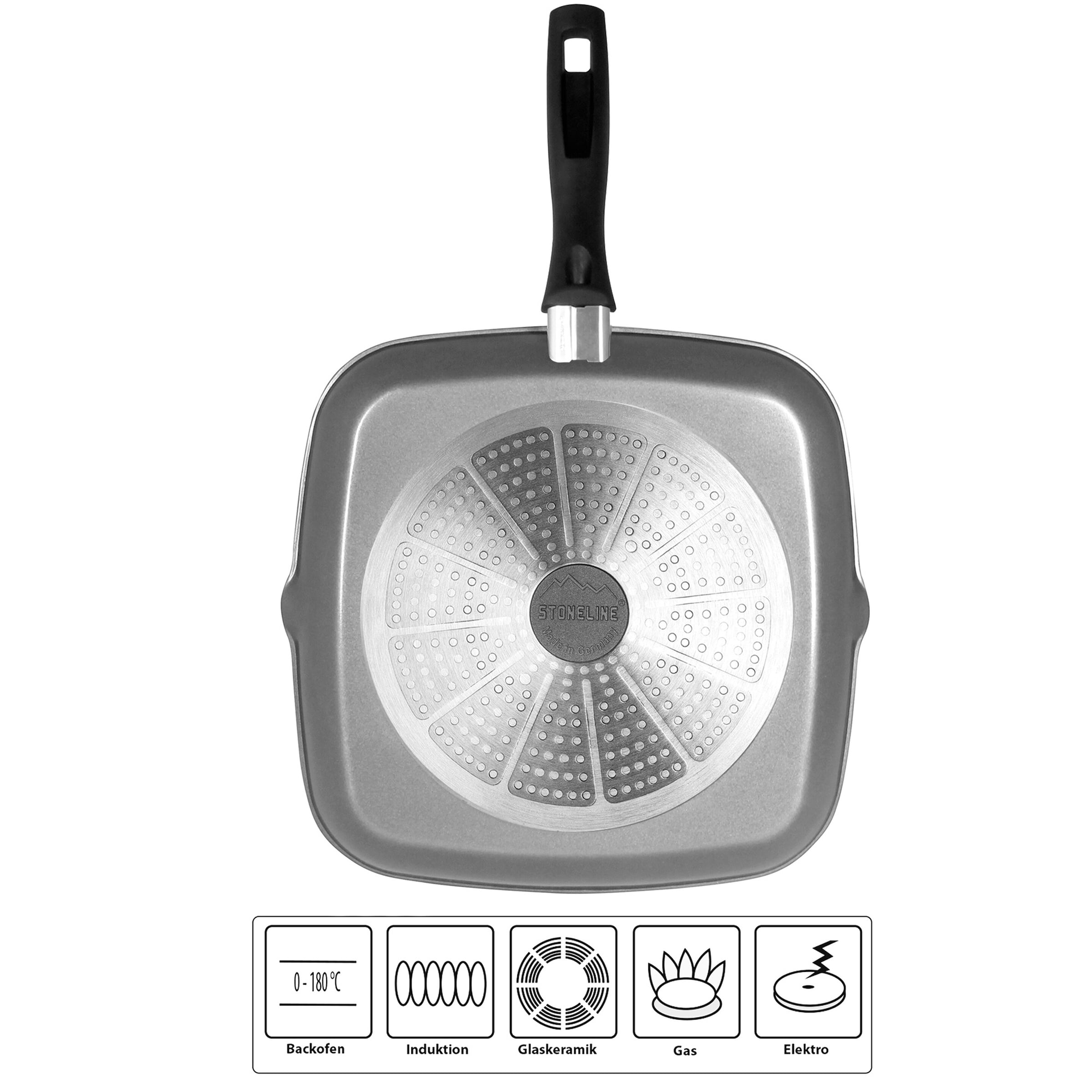 STONELINE® STONELINE Made in Germany STONELINE® Grillpfanne 28 x cm, mit 2 Ausgüssen,