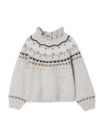 Jacquard-Pullover mit Glitzerdetails Mädchen