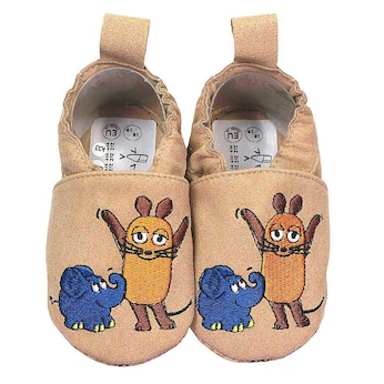 Kinderschuhe RecyStep Maus mit Elefant beige