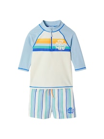 Jungen Strand-Set: UV-Badeshirt & Shorts