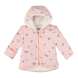 Steppjacke mit Plüsch Blumen