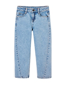 Gerade Jeans Jungen, schräge Außennaht, Bundweite verstellbar