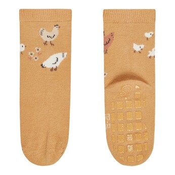 2er-Pack ABS-Socken Hühner Rippqualität 