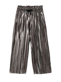 Weite plissierte Hose Mädchen mit Lamé-Effekt