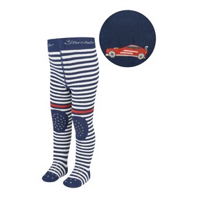 Krabbelstrumpfhose Auto Ringel