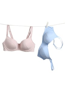 2er-Pack Umstands-BHs mit Formbügeln, Bio-Baumwolle