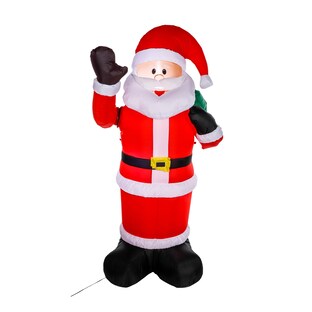 Aufblasbarer Weihnachtsmann mit beweglichem Arm, 180 cm