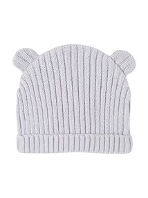 Baby-Set: gerippter Strickoverall & Mütze mit Ohren