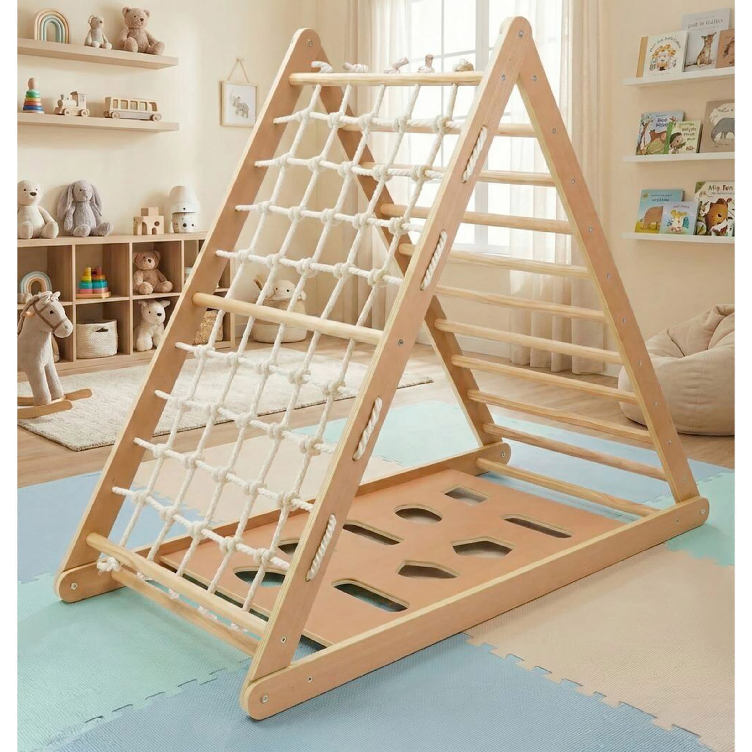 Kletterdreieck dreiseitig natur