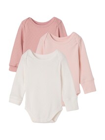 Langarm-Bodys 3er-Pack Baby Mädchen
