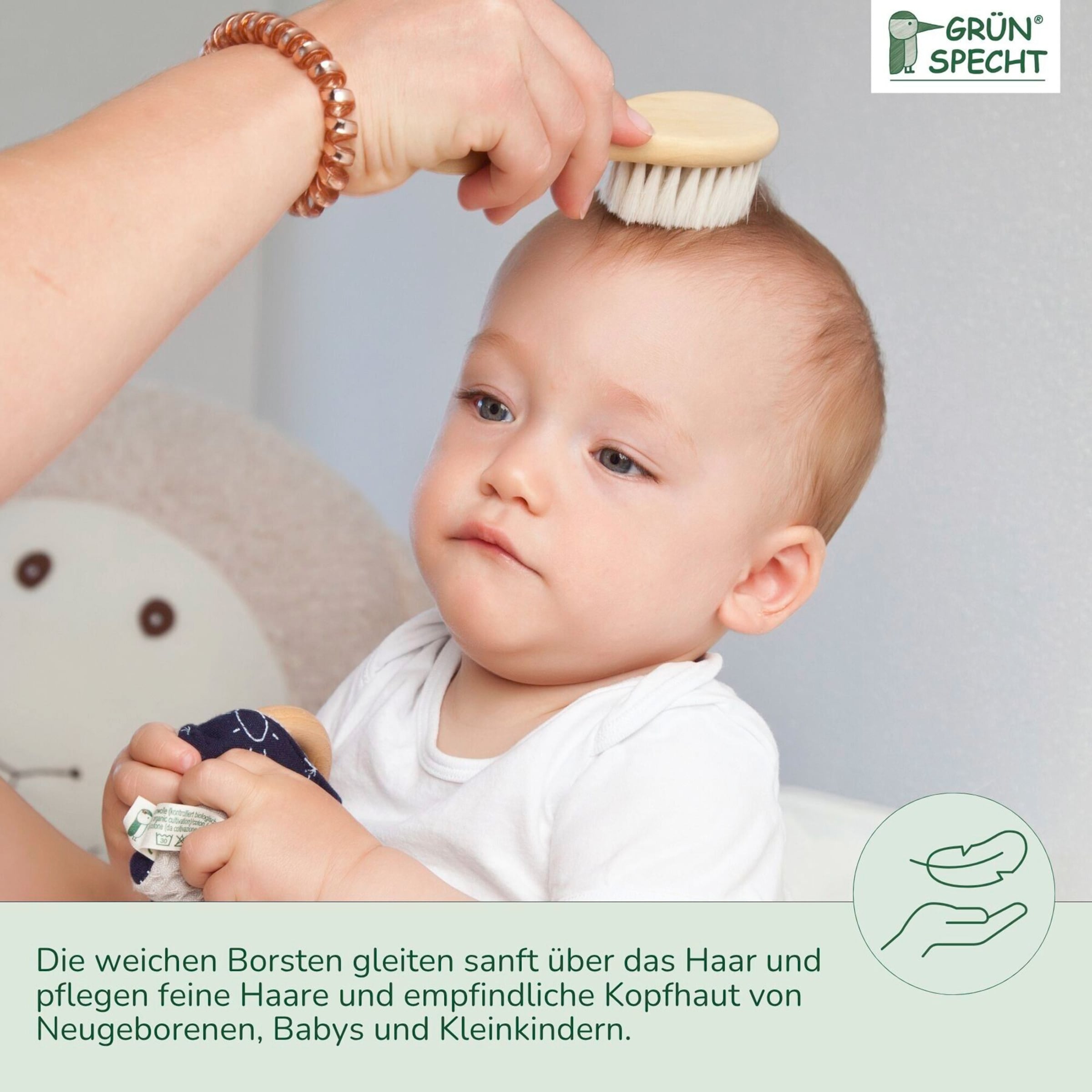 Babybürste aus Ziegenhaar