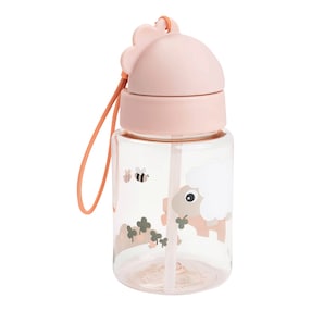 Trinkflasche mit Strohhalm