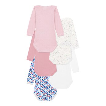 5er-Pack Bodys langarm Herzen Blumen Ringel