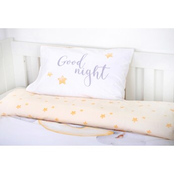 Flanell Wende-Bettwäsche Sleeping on the moon 40x60 / 100x135 cm