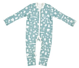 Schlafanzug mit Klappbündchen (BIO-Baumwolle) - Zootiere