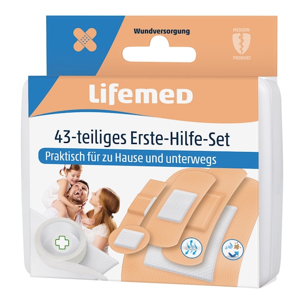 Lifemed - Erste Hilfe Set, 43-teilig