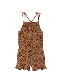 Schulterfreier Mädchen Jumpsuit mit Alloverprint