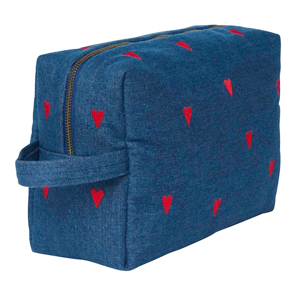 Denim rote Herzen