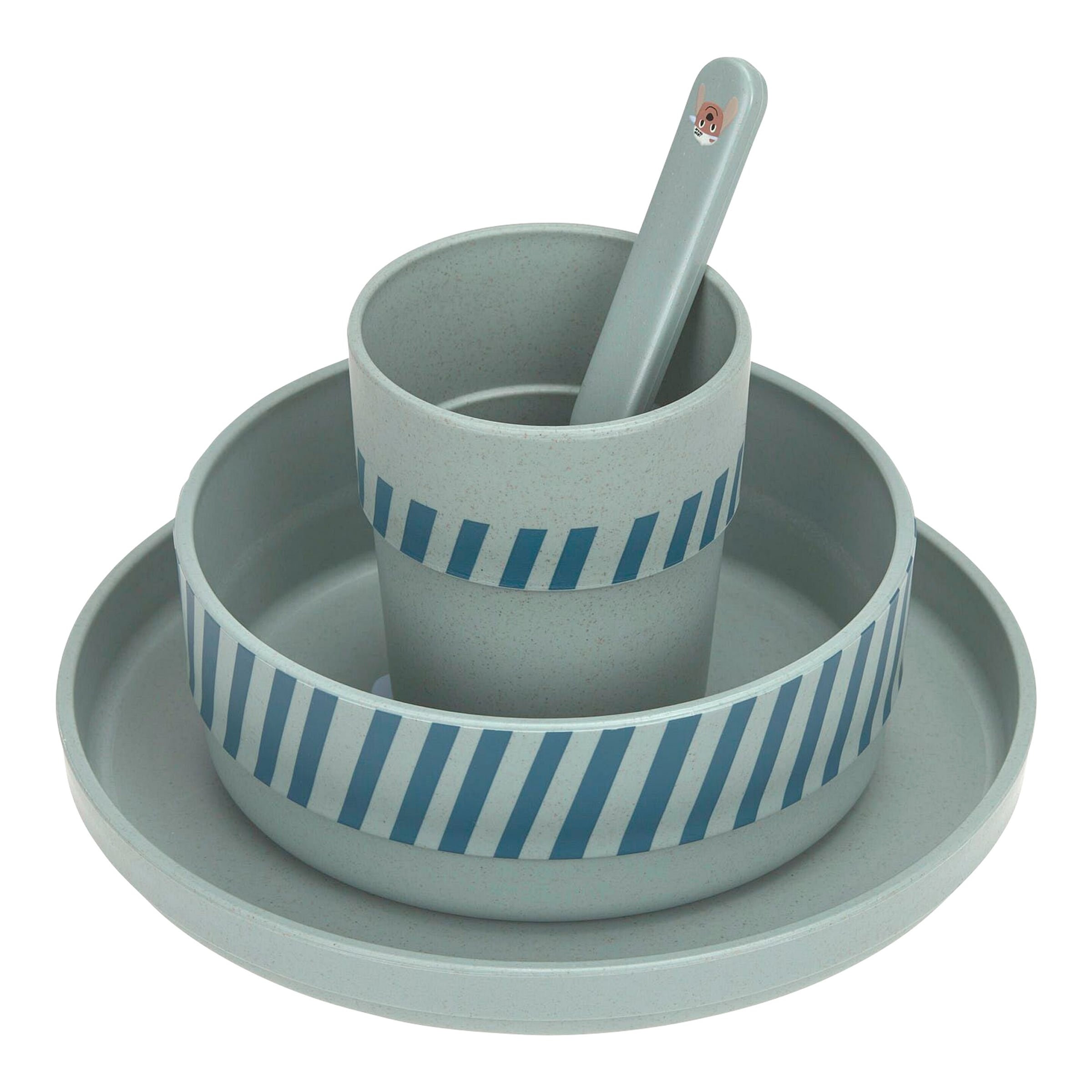 LÄSSIG Kindergeschirr-Set "Tiny Team Dog, PP/Zellulose"