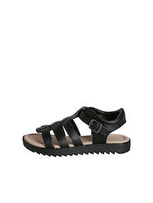 Glänzende Kinder Riemchen-Sandalen mit dicker Sohle