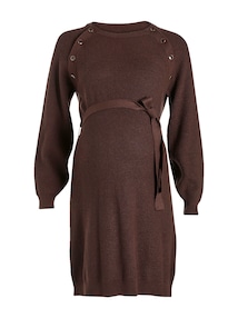 Strickkleid mit Gürtel für die Schwangerschaft