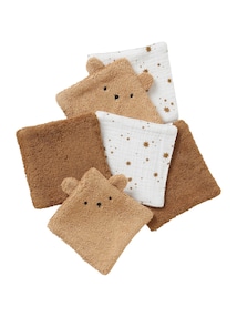 6er-Pack Waschlappen mit Aufbewahrungsbeutel BÄR