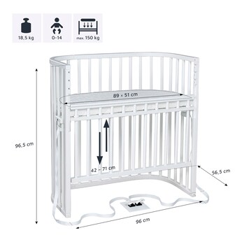 Beistellbett Boxspring Comfort Plus 89x51 cm