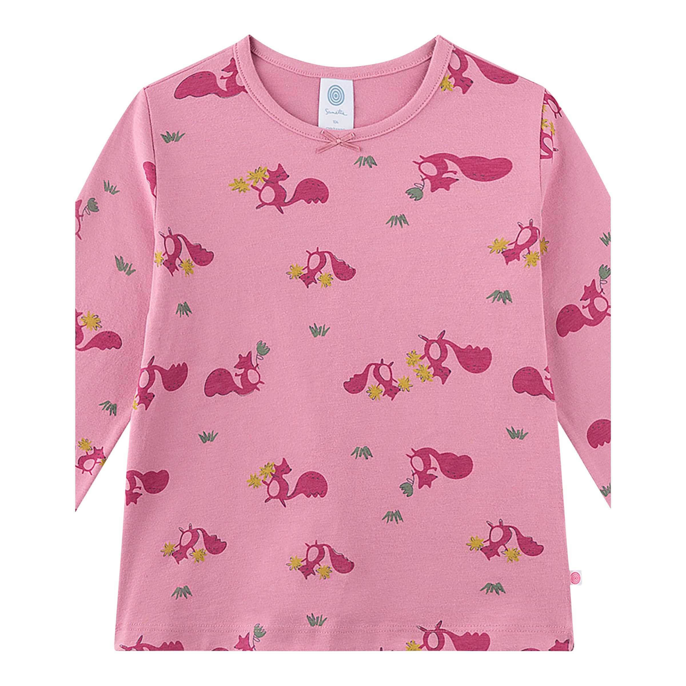 Sanetta Schlafanzug lang Eichhörnchen rosa