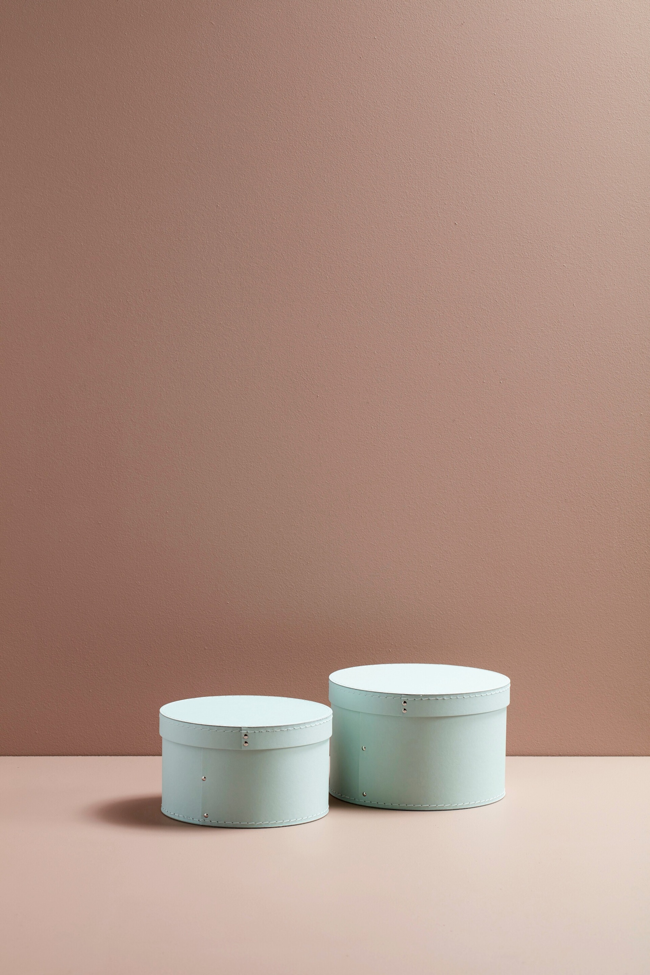 Kids Concept Pappboxen rund 2er-Set Ø23/25 cm hellgrün