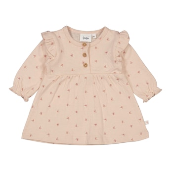 Robe manches longues fleurs ruchés