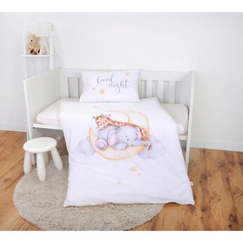 Renforcé Wende-Bettwäsche Sleeping on the moon 40x60 / 100/135 cm